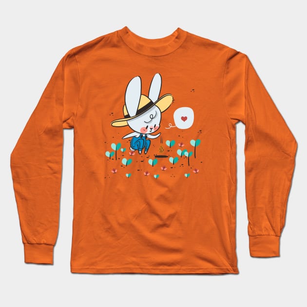 Garden Bunny Long Sleeve T-Shirt by monitosbonitos